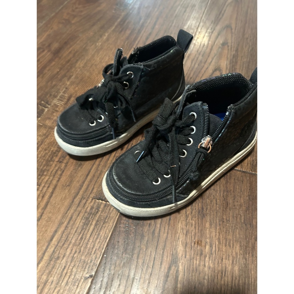 BILLY Footwear Classic DR High II Kids Black Iridescent Leopard Sneakers 12M